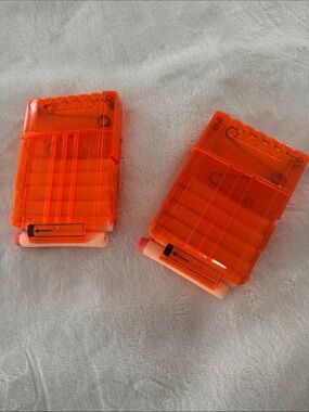Transparent Orange Nerf-Style Dual Dart Magazines